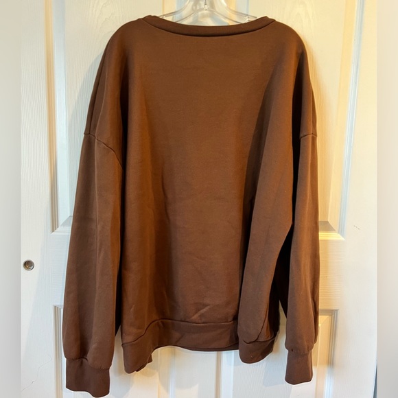 SHEIN Plus Solid Drop Shoulder Sweatshirt - Picture 7 of 10